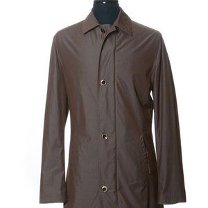 Etro Brown Cotton Blend Trench Coat